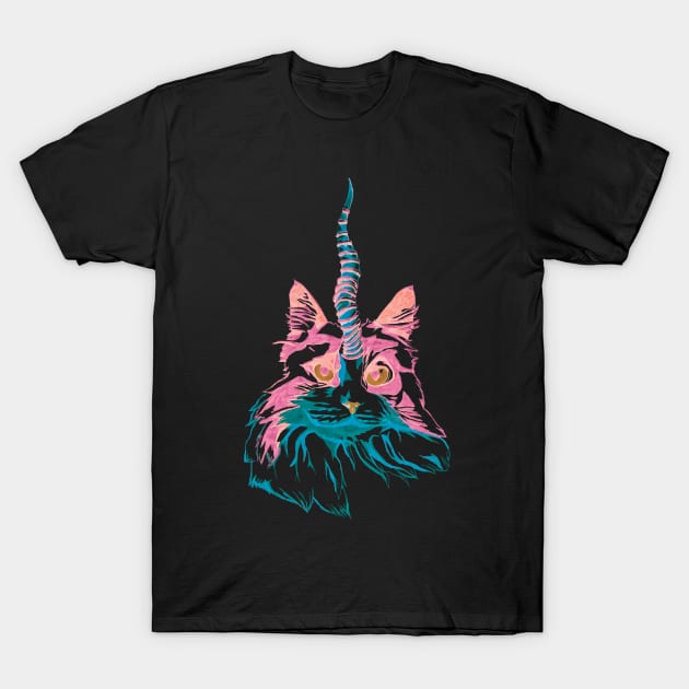 Fluffy Caticorn T-Shirt by RaLiz